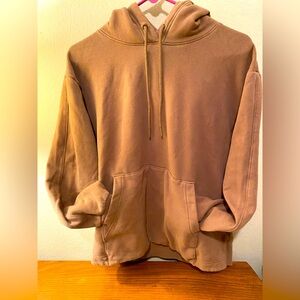 Women’s Athleta Cozy Brown Pullover Hooded Sweatshirt SzMedium